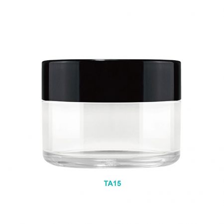 Pot de crème rond en PET/PETG de 15 ml - Pot de crème rond en PET de 15 ml