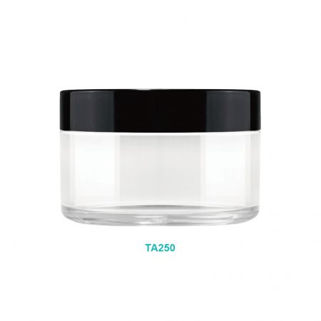 Pot de crème rond en PET/PETG de 250 ml