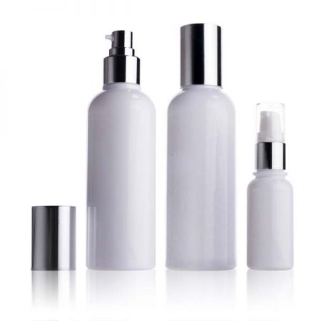 Bouteille cosmétique ronde en PETG - Bouteille de lotion ronde en PETG