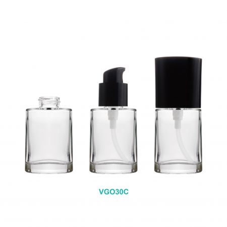 Bouteille en verre ovale