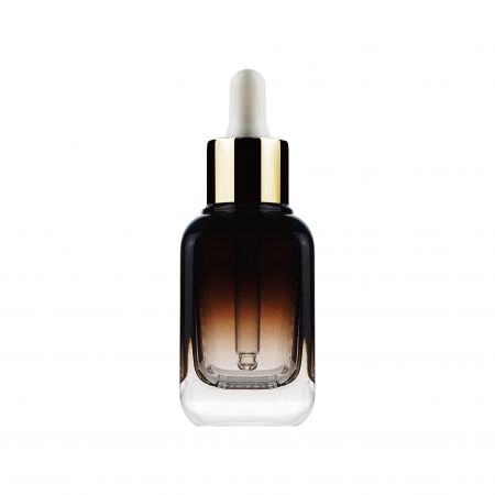 Bouteille cosmétique en verre carrée de 40 ml