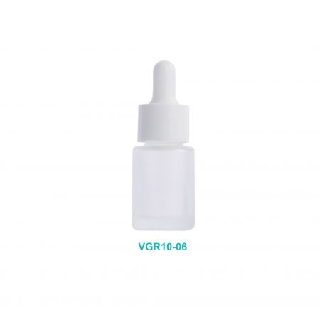 Bouteille compte-gouttes en verre cylindrique de 10 ml - Bouteille compte-gouttes en verre rond à épaule plate de 10 ml