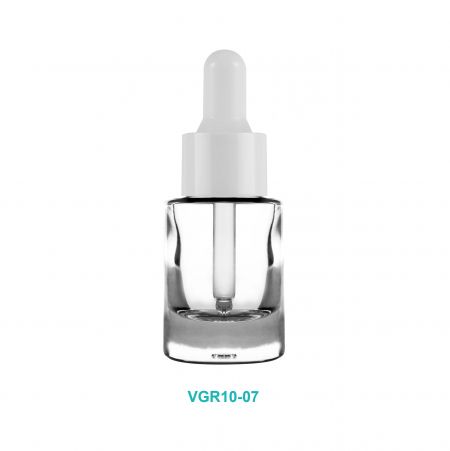 Flacon compte-gouttes à épaule plate de 10 ml en verre - Flacon en verre cylindrique de 10 ml