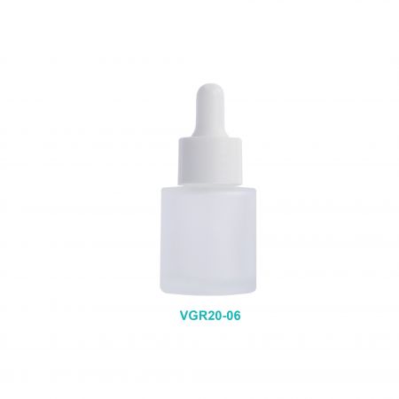 Bouteille en verre cylindrique de 20 ml - Bouteille en verre ronde à épaule plate de 20 ml