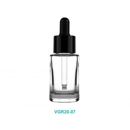 Bouteille compte-gouttes noire de 20 ml