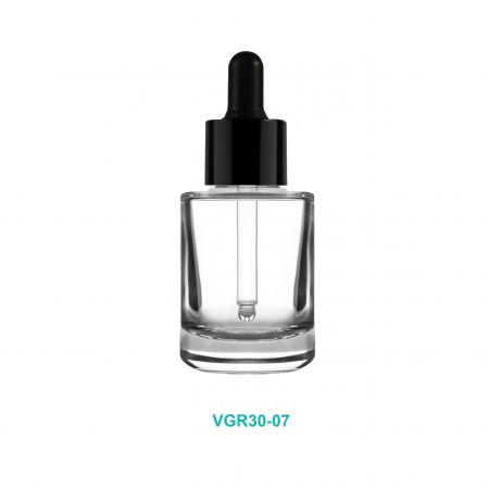Bouteille compte-gouttes noire de 30 ml