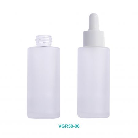 Bouteille en verre cylindrique de 50 ml avec compte-gouttes