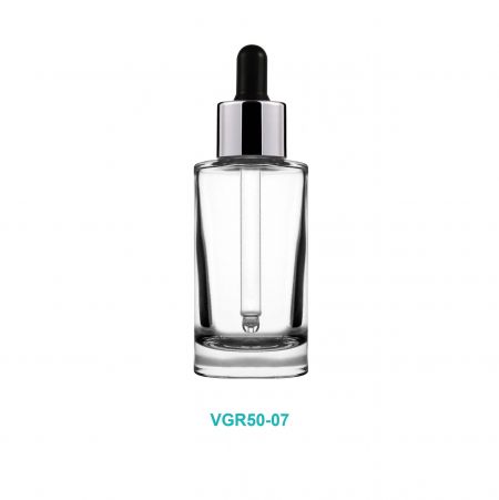 bouteille en verre de 50 ml avec compte-gouttes