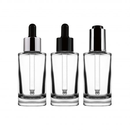 Bouteilles compte-gouttes en verre - Bouteille compte-gouttes en verre cylindrique