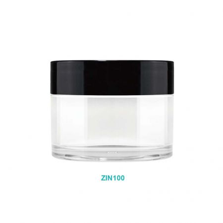 Pot rond de crème de 100 ml - Pot de crème rond en PET de 100 ml