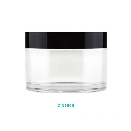 Bocal rond de 100 ml - Couvercle simple - Bocal rond de crème de 100 ml avec couvercle simple