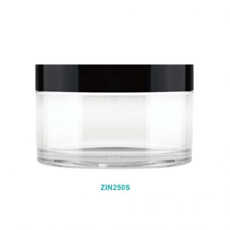 Pot PETG de 250 ml - Pot à crème rond en PET de 250 ml avec capuchon unique